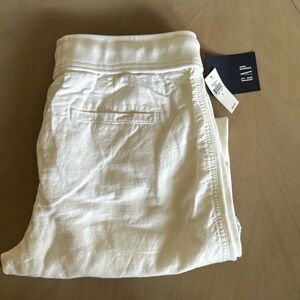 Gap linen joggers white size small